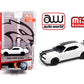 Auto World Mijo Exclusive 2019 Dodge Challenger SRT Hellcat White with Black Stripes 1:64