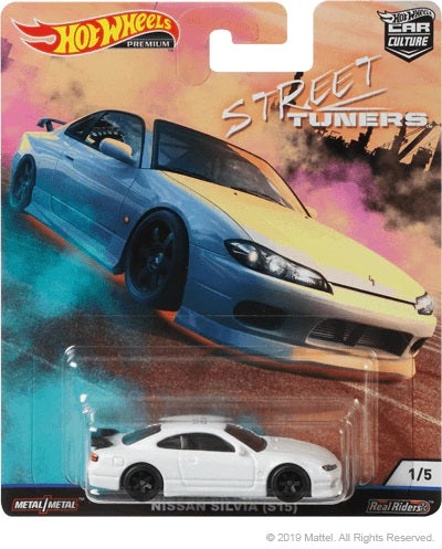 Hot Wheels Street Tuners Nissan Silvia S15 White with Sterling Protector Case 1:64