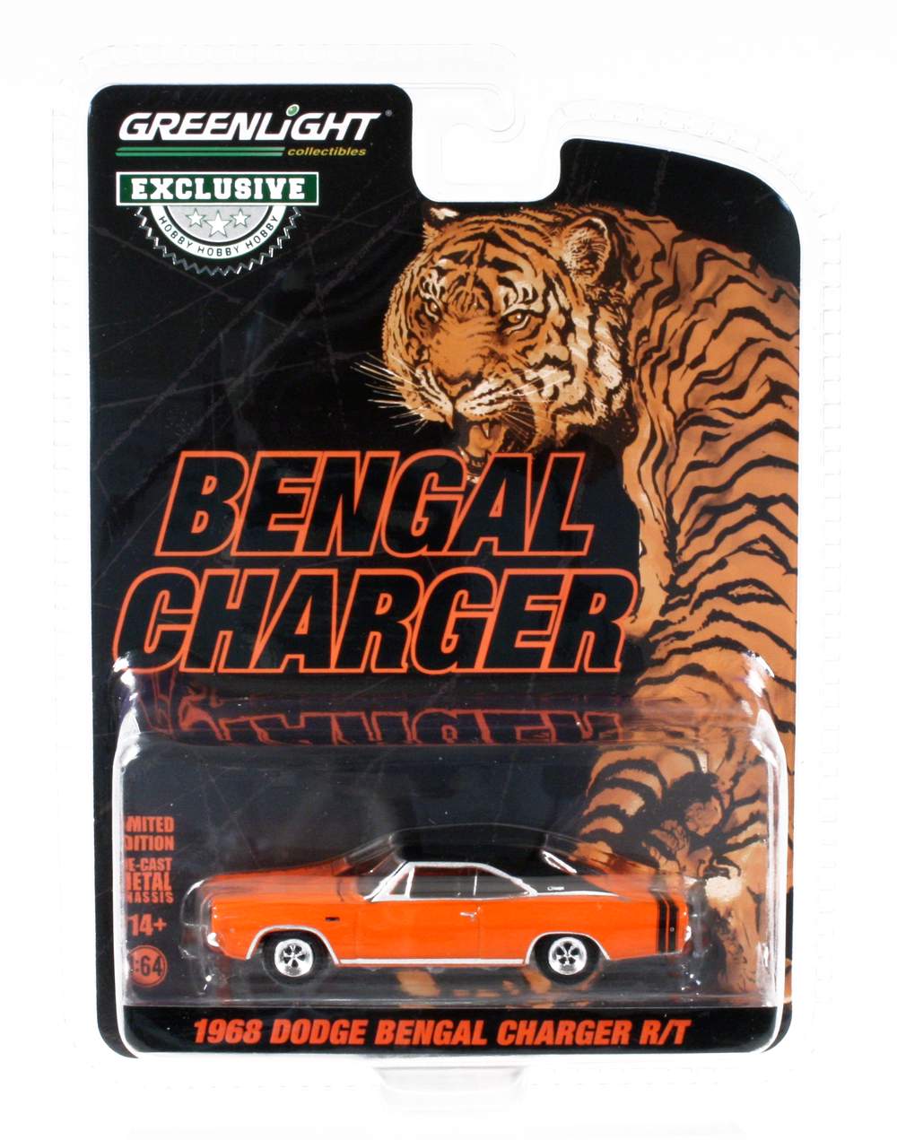 Greenlight Bengal Charger 1968 Dodge Bengal Charger R/T Orange 1:64