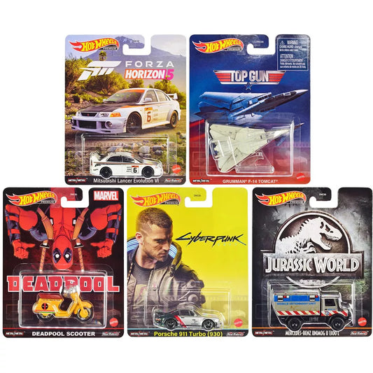 Hot Wheels Retro Entertainment 2022 Set Of 5 1:64