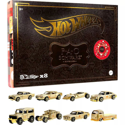 Hot Wheels Celebrates 160 Years of FAO Schwarz Set of 8 Cars Gold 1:64