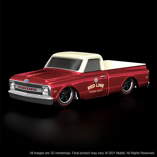Hot Wheels RLC 2021 Selections 1969 Chevy C10 Red Line Speed Shop Oxblood 1:64