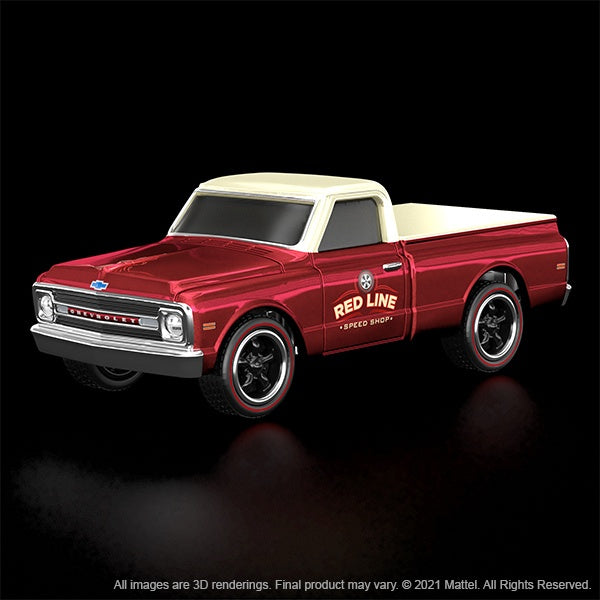 Hot Wheels RLC 2021 Selections 1969 Chevy C10 Red Line Speed Shop Oxblood 1:64