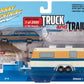 Johnny Lightning Truck Trailer 1973 Chevy Caprice Wagon with Camper Trailer Blue 1:64