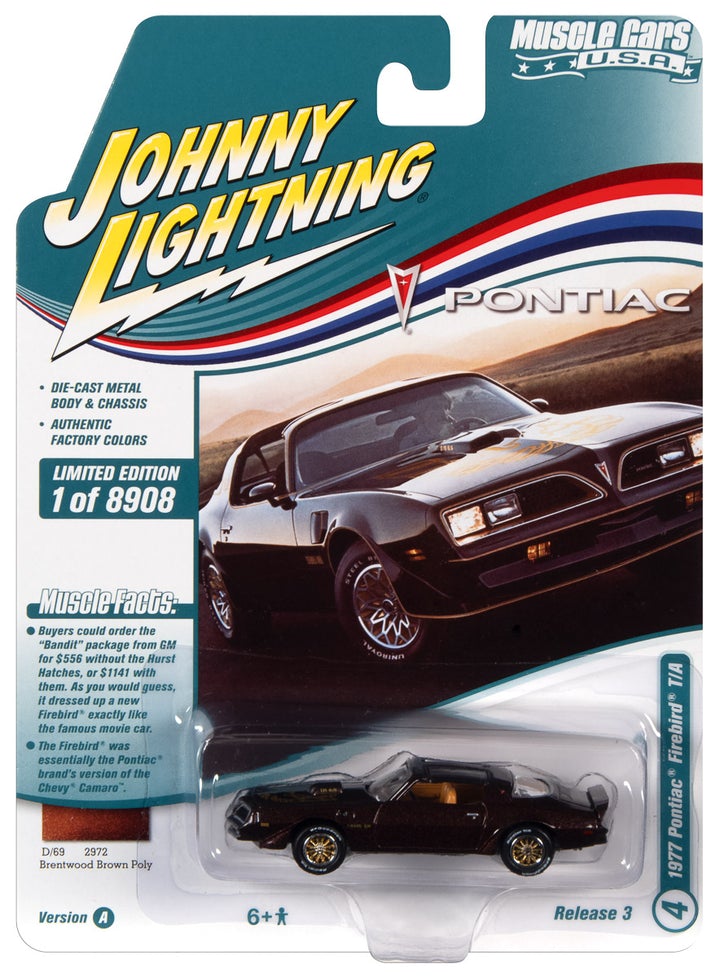 Johnny Lightning 1977 Pontiac Firebird T/A Brentwood Brown Poly 1:64