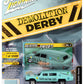 Johnny Lightning Demolition Derby Custom Haulin' Hearse Flat Light Teal 1:64