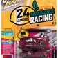 Johnny Lightning 24 Hours of Lemons Endurance Racing 1998 Honda Civic Magenta Metallic with Leopard Print 1:64