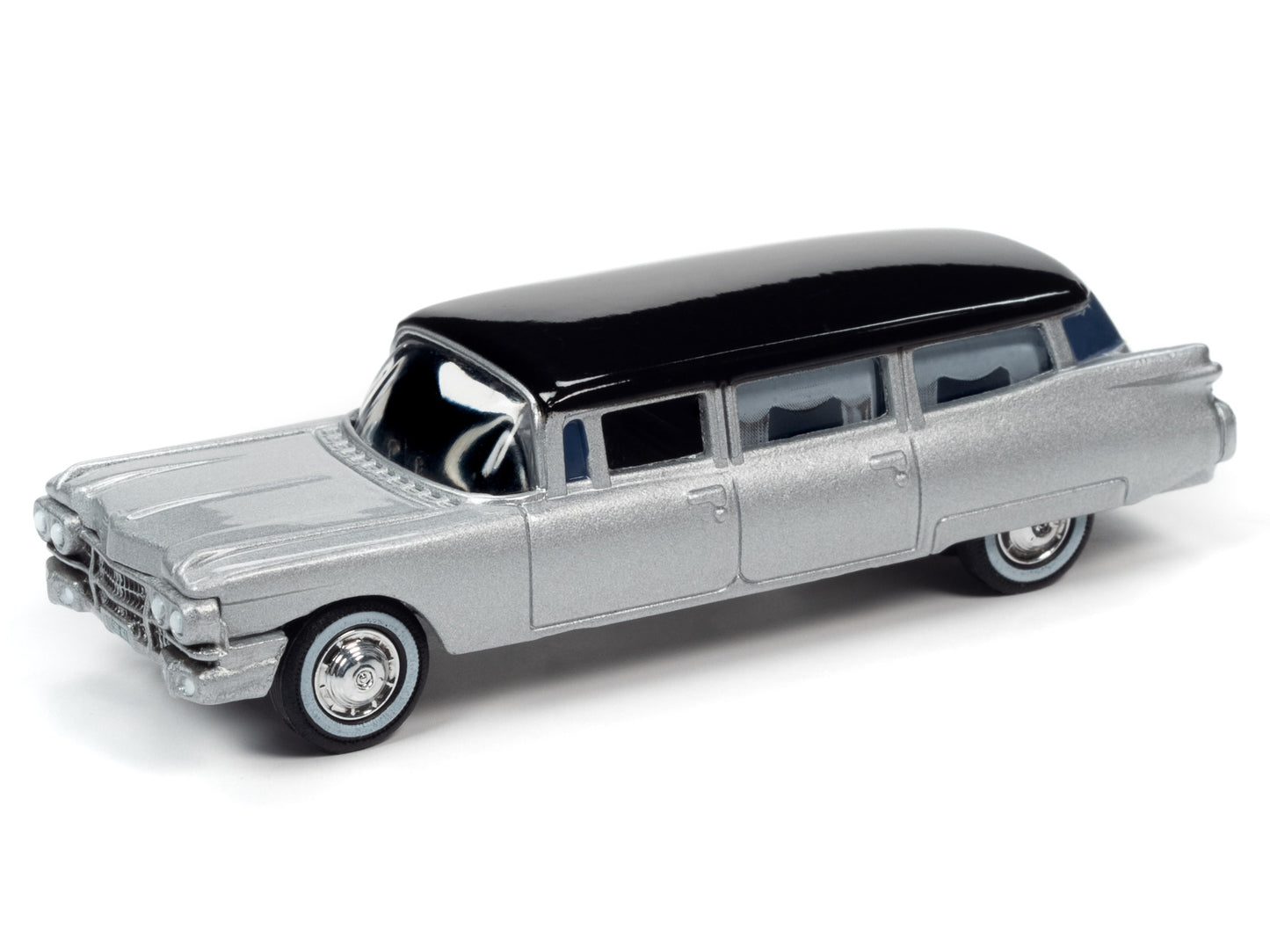 Johnny Lightning 1959 Cadillac Hearse Silver 1:64