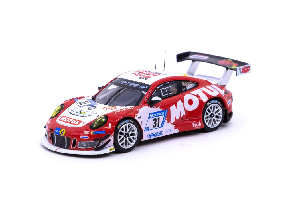Tarmac Ixo Porsche 911 GT3 R Nurburgring Motul White Red 1:64