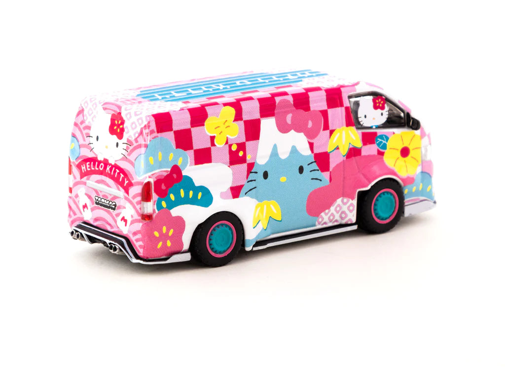 Tarmac Toyota Hiace Widebody Hello Kitty Capsule Summer Festival Pink 1:64
