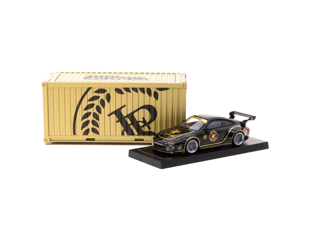 Tarmac Works Porsche Old & New 997 JPS Black with Container 1:64