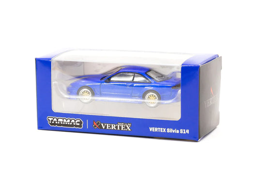 Tarmac Tarmac Works Vertex Nissan Silvia S14 Blue 1:64