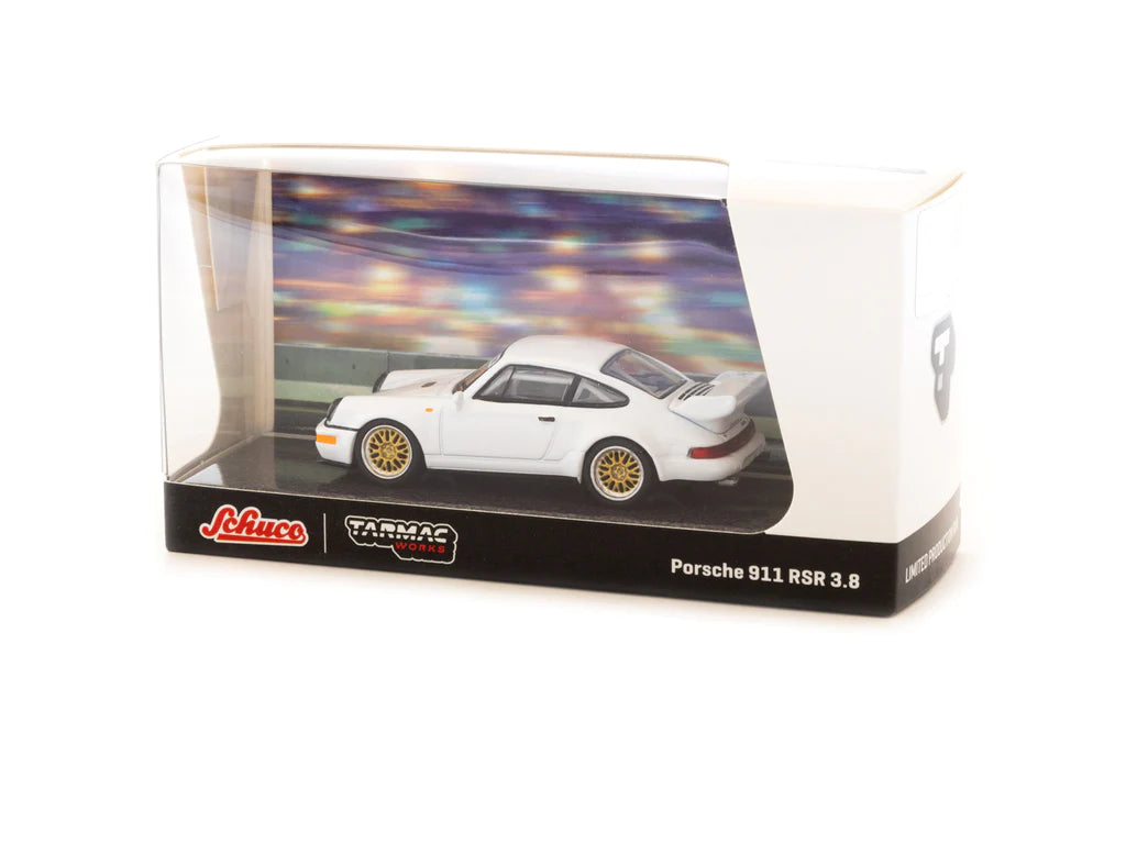Schuco Tarmac Works Porsche 911 RSR 3.8 White 1:64
