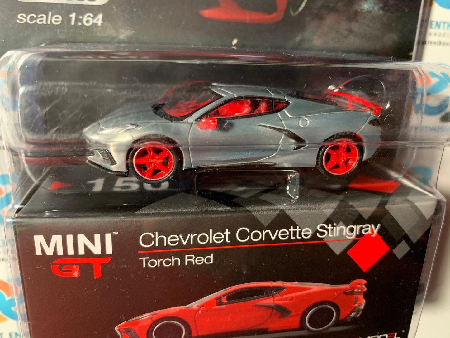 CHASE RAW Mini GT Mijo Exclusive Chevrolet Corvette C8 Stingray Red 1:64