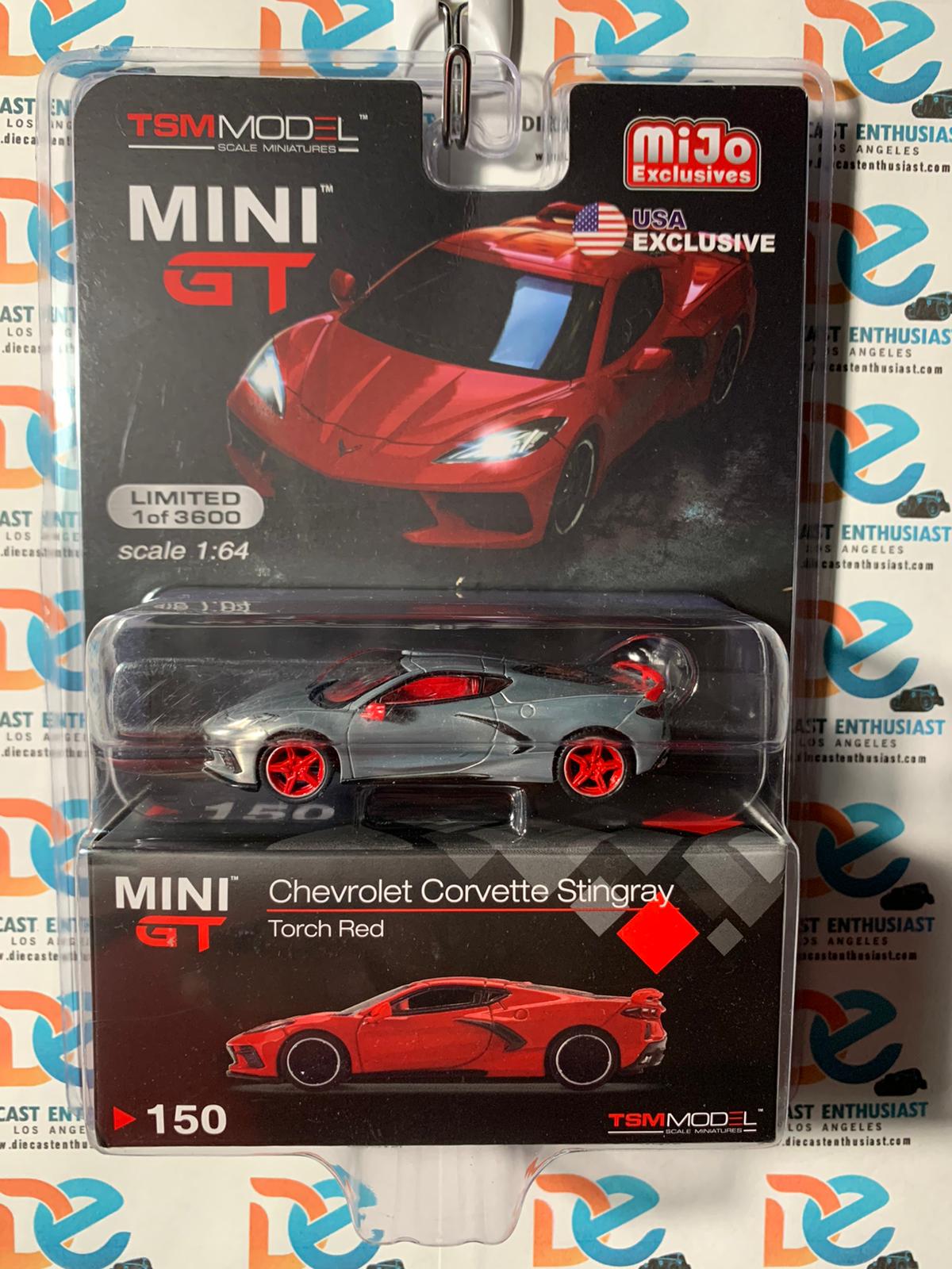 CHASE RAW Mini GT Mijo Exclusive Chevrolet Corvette C8 Stingray Red 1:64