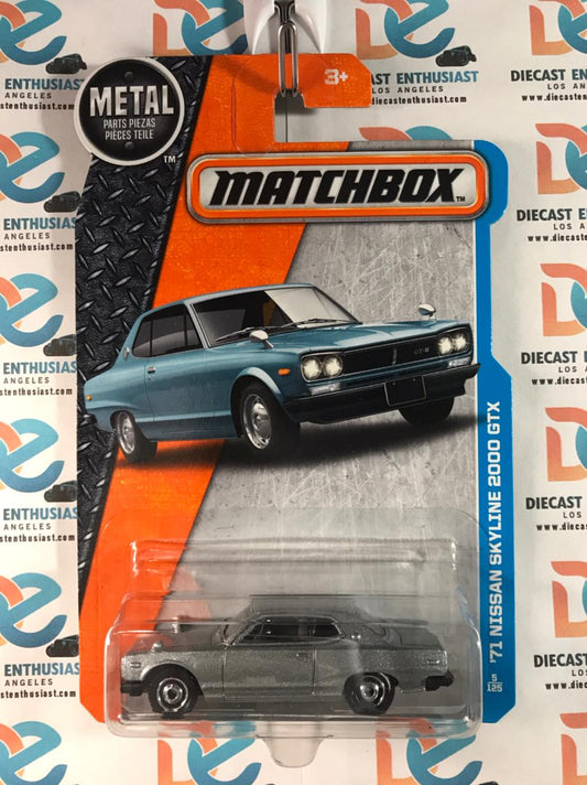 Matchbox 71 Nissan Skyline 2000 GTX Silver 1:64