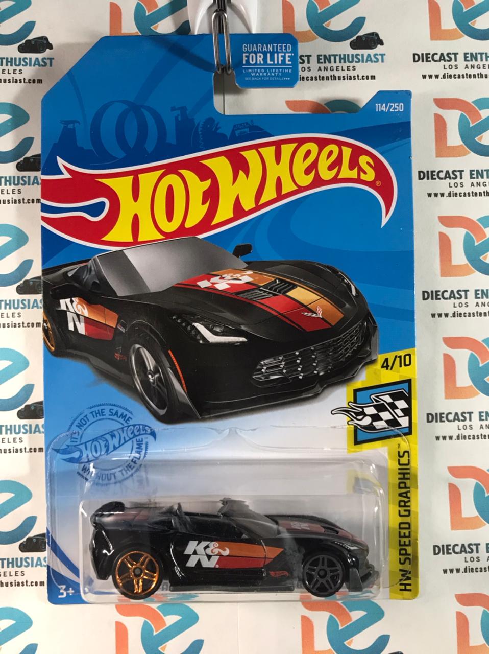 Hot Wheels Corvette C7 Z06 Convertible K&N Black 1:64