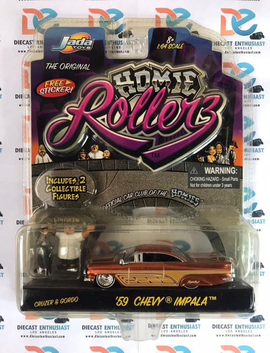 Jada Toys Homie Rollerz 59 Chevy Impala Orange 1:64