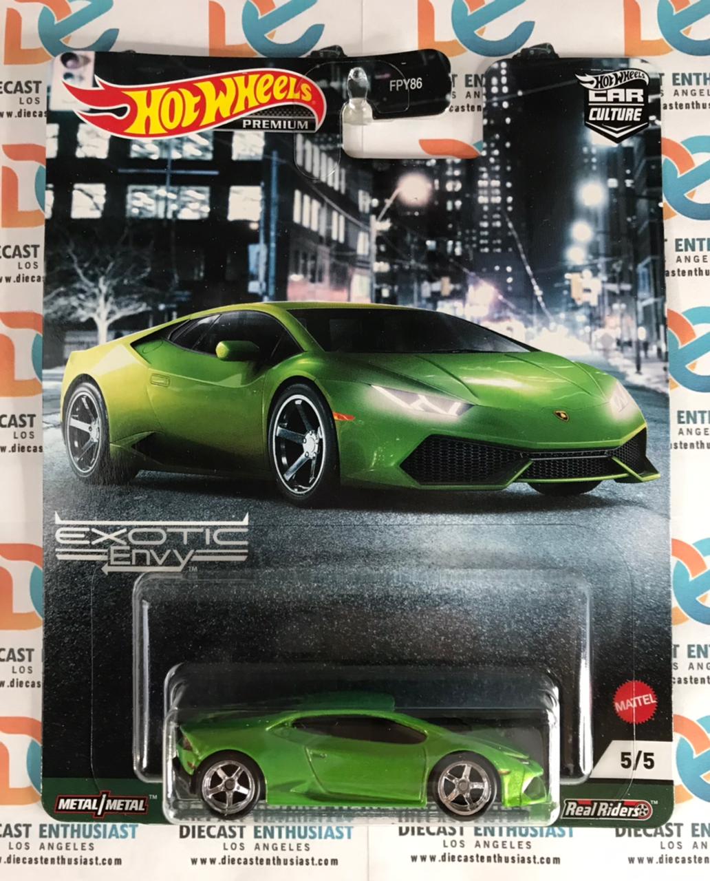Hot Wheels Exotic Envy Lamborghini Huracan LP 610-4 Green 1:64