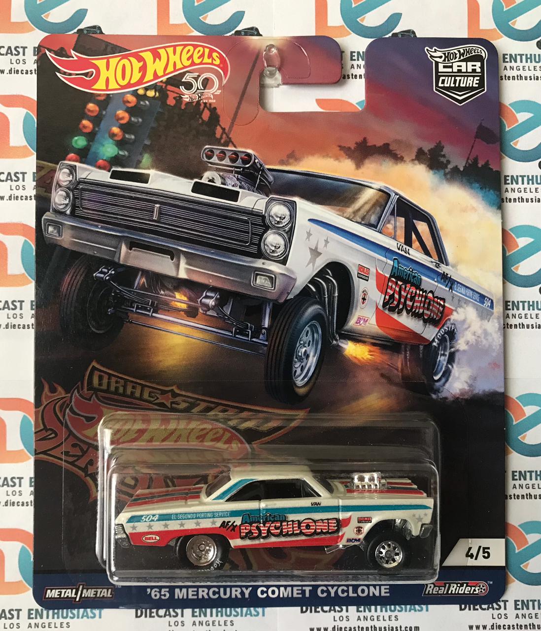 Hot Wheels Dragstrip Demons 65 Mercury Comet Cyclone with Sterling Protector Case 1:64