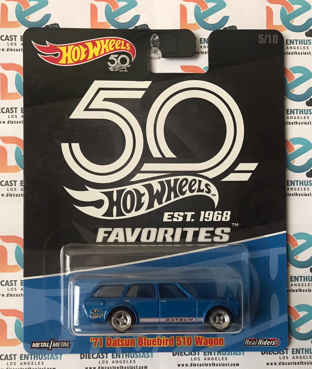 Hot Wheels 50 Favorite Datsun 510 Bluebird Wagon 1:64