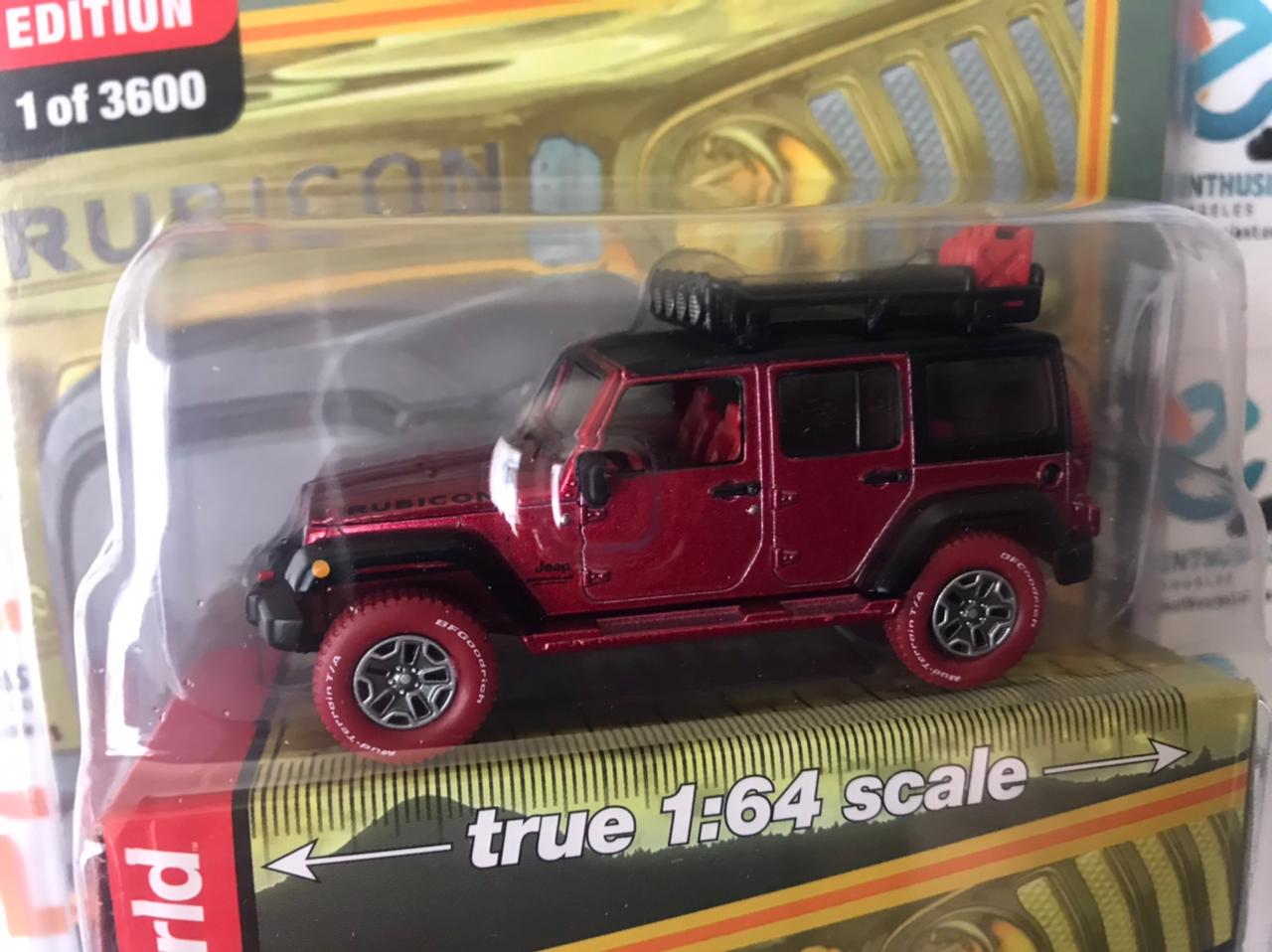 CHASE Auto World Mijo Exclusives Jeep Wrangler Unlimited With Roof Rack Yellow 1:64