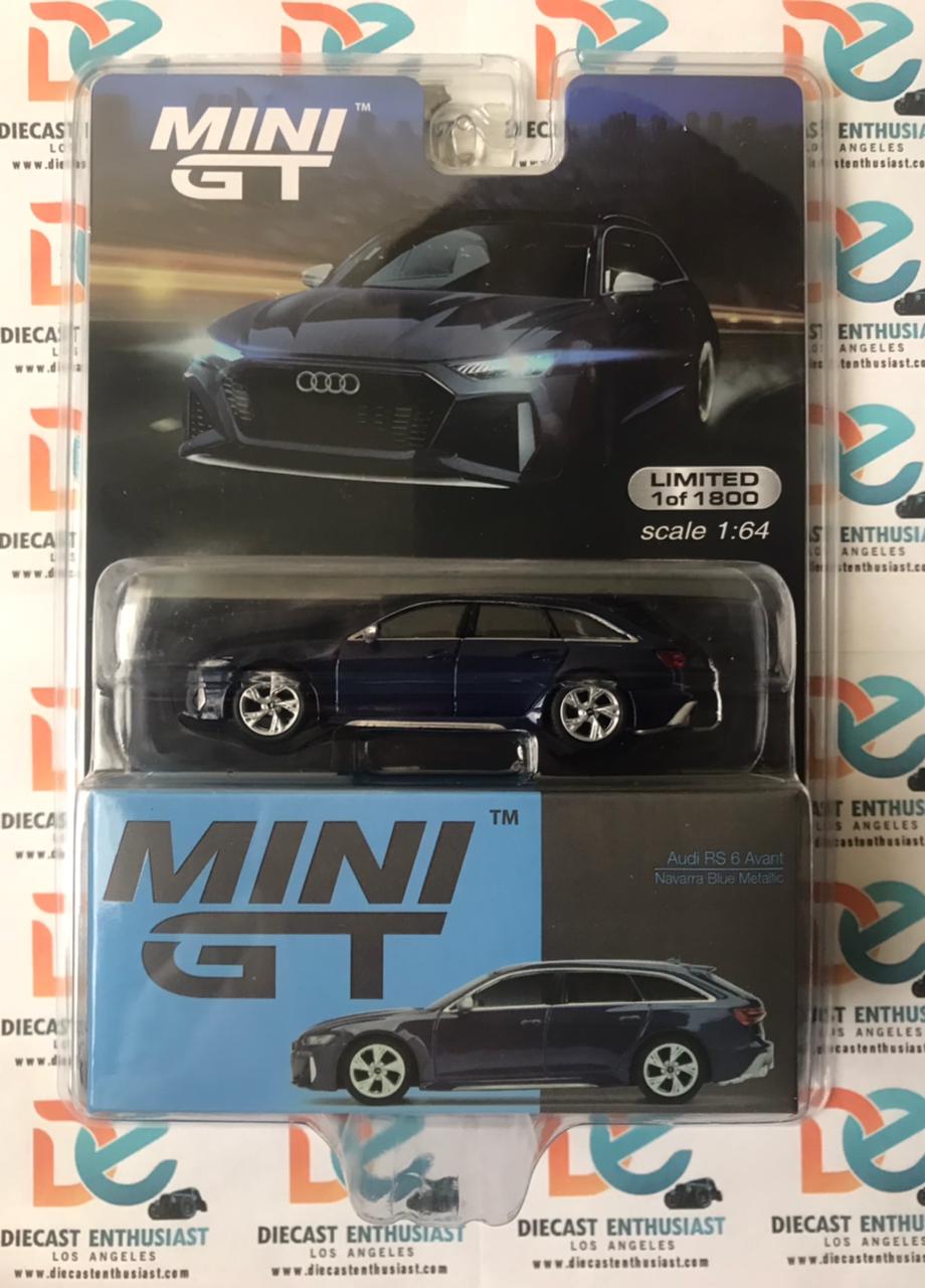 Mini GT Mijo Exclusive 186 Audi RS6 Avant Wagon Blue 1:64