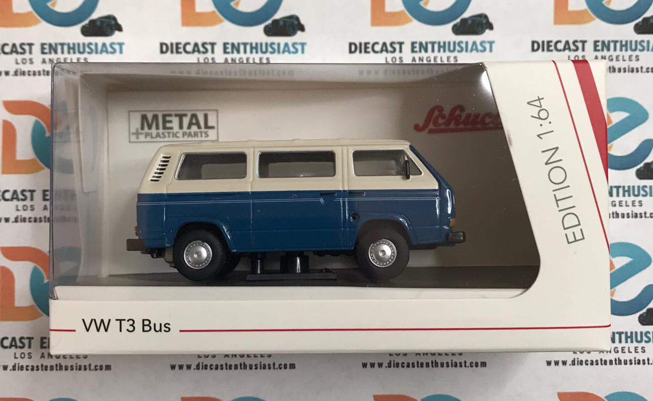 Schuco Volkswagen T3 Bus Blue & White 1:64