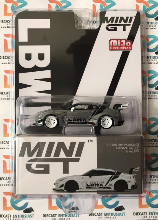 CHASE Mini GT Mijo Exclusive 209 LB Silhouette WORKS GT NISSAN 35GT-RR Ver. 2 White 1:64