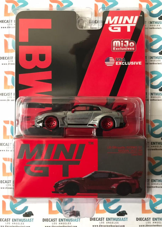 CHASE Mini GT Mijo Exclusive 191 LB Shilouette Works GT Nissan 35GT RR Version 1 Lava Red 1:641:64