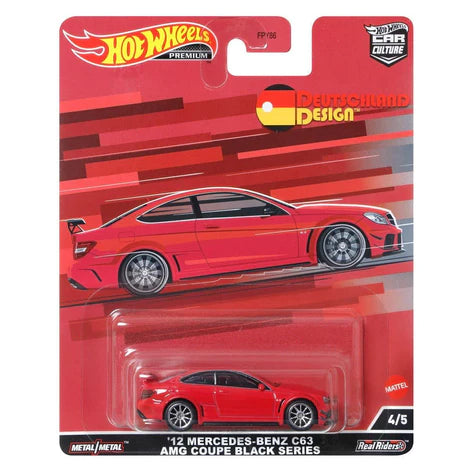 Hot Wheels Deutschland Design 12 Mercedes Benz C63 AMG Couple Black Series Red 1:64