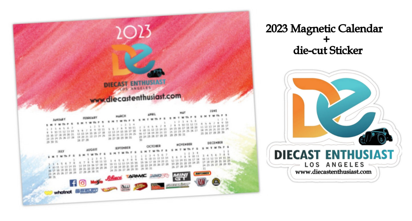(Support Small Business) 2023 Magnetic Calendar and Die Cut Sticker