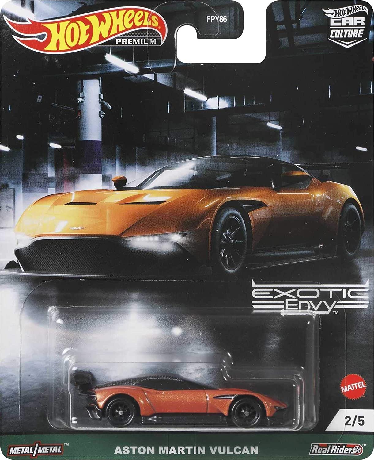 Hot Wheels Exotic Envy Aston Martin Vulcan Orange 1:64