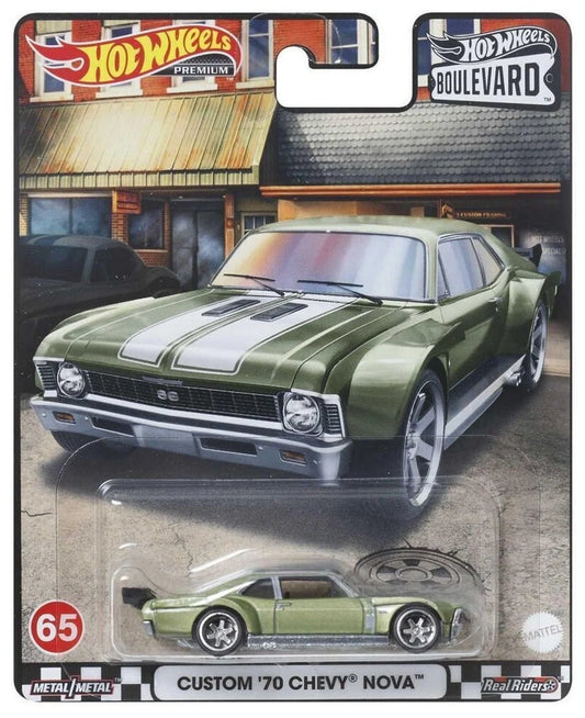 Hot Wheels Boulevard Custom 70 Chevy Nova Green 1:64