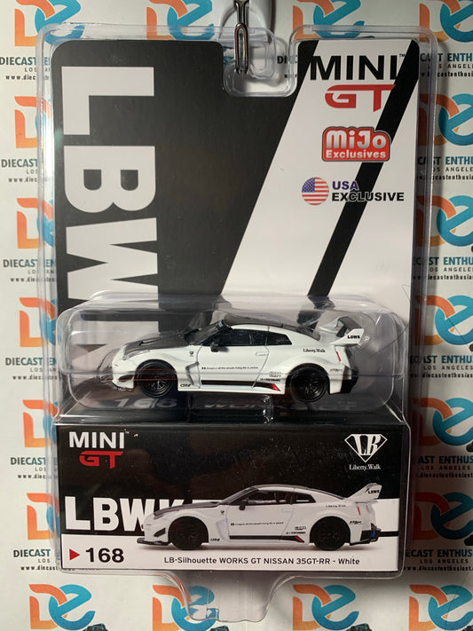 Mini GT MiJo Exclusive 168 LB-Silhouette WORKS GT Nissan 35GT-RR Ver.1 White 1:64