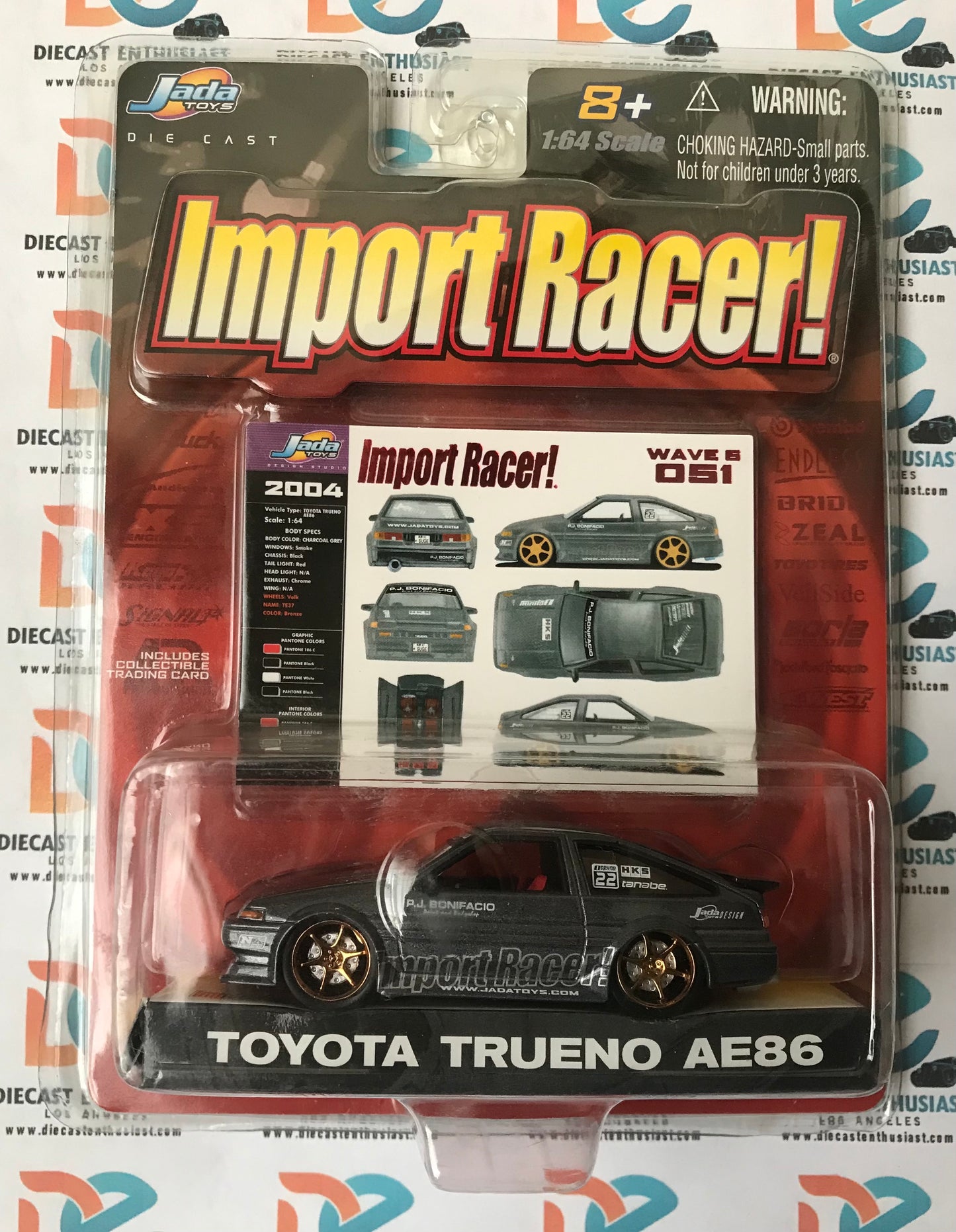 Jada Toys Import Racer! Toyota Trueno AE86 Grey 1:64