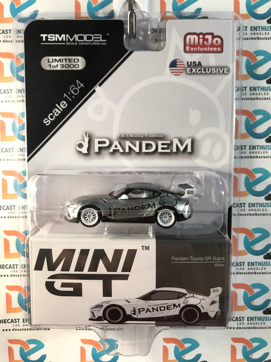 CHASE Mini GT Mijo Exclusive 180 Pandem Toyota GR Supra White 1:64