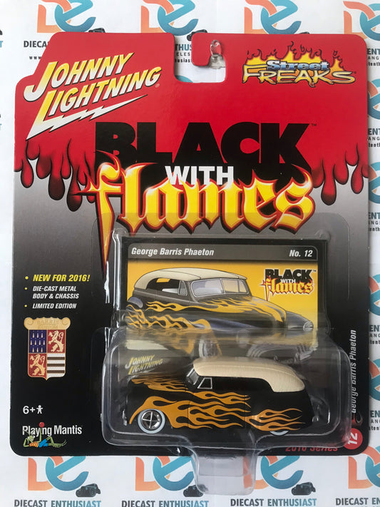 Johnny Lightning Black with Flames George Barris Phaeton Brown 1:64