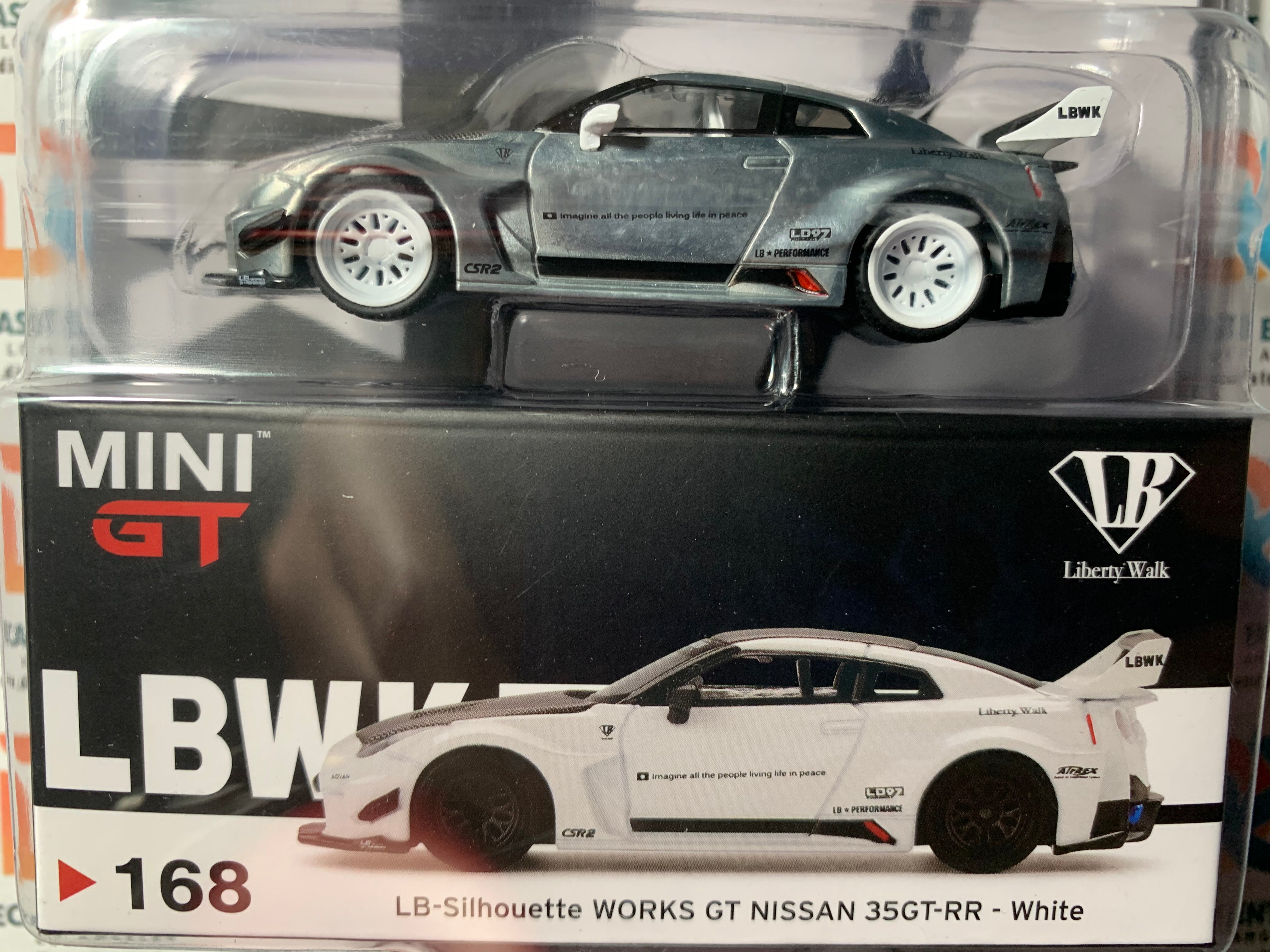 CHASE Mini GT Mijo Exclusive 168 LB Silhouette Works GT Nissan 35GT RR  White 1:64