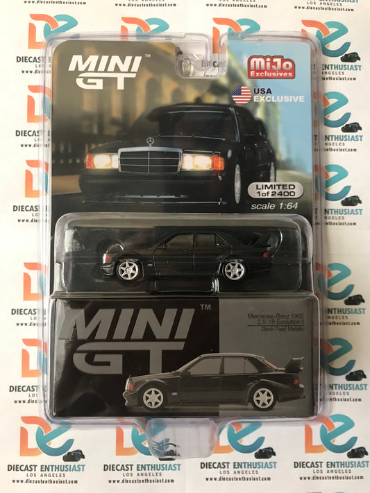 Mini GT Mijo Exclusive 164 Mercedes Benz 190E Evolution II Black 1:64