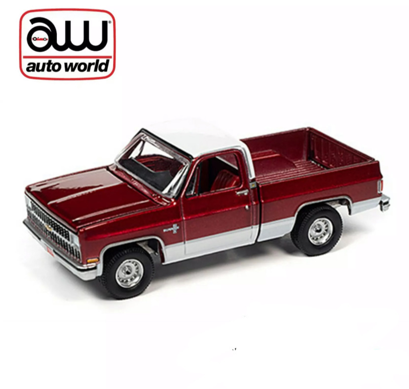 Auto World 1981 Chevy Silverado 10 Fleetside Carmine Red 1:64