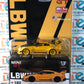 CHASE Mini GT Mijo Exclusive 182 LB SHILLOUETTE WORK Nissan 35GT RR Yellow 1:64