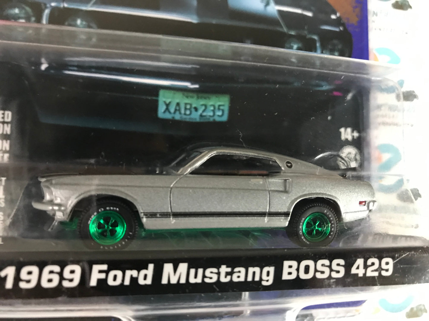 CHASE GREEN MACHINES Greenlight John Wick 1969 Ford Mustang BOSS 429 Silver 1:64