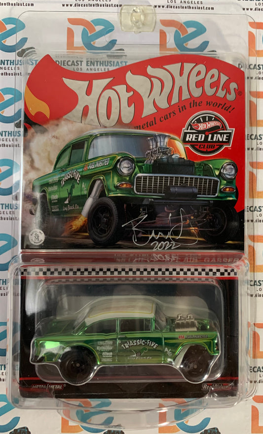 Hot Wheels RLC 55 Chevy Bel Air Gasser Triassic-Five Green with Brendon Vetuskey Signature 1:64