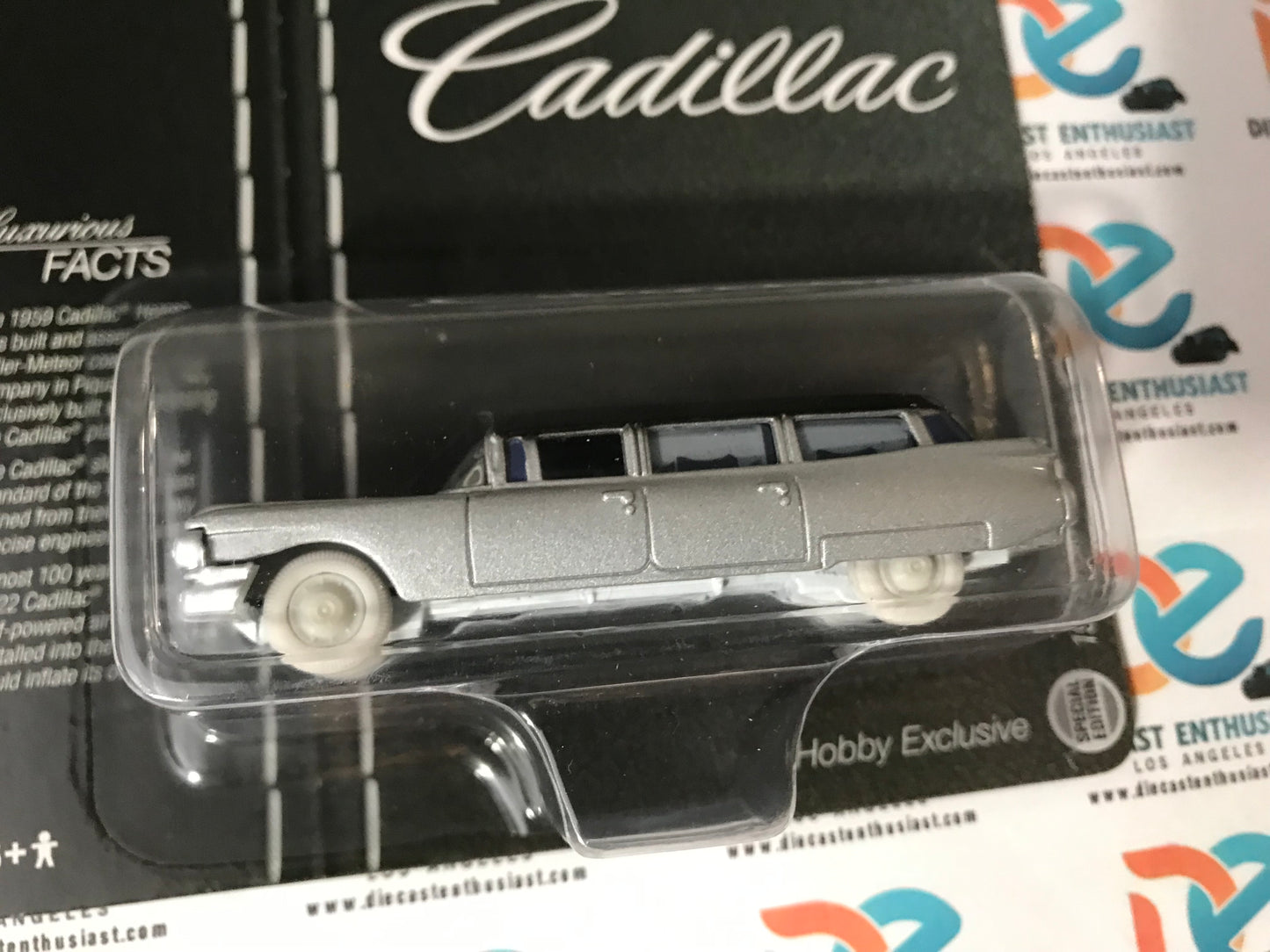 DENT CARD CHASE WHITE LIGHTNING Johnny Lightning 1959 Cadillac Hearse Grey 1:64