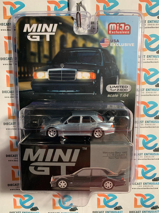 CHASE Mini GT Mijo Exclusive 164 Mercedes Benz 190E Evolution II Black 1:64