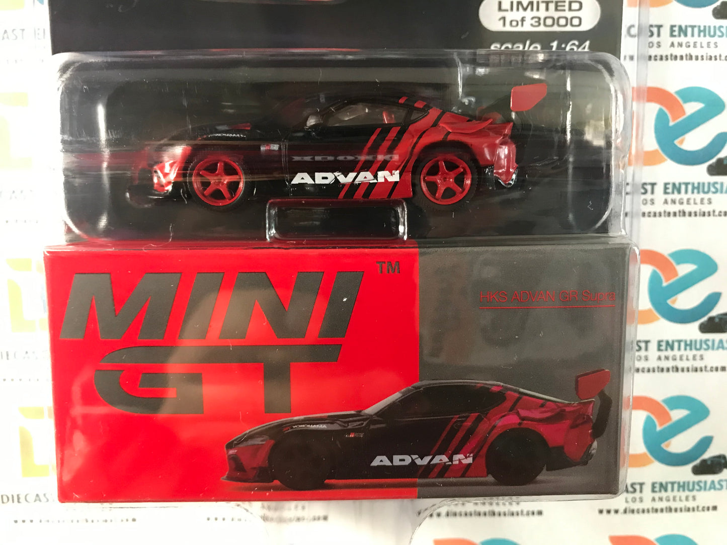 CHASE Mini GT Mijo Exclusives 206 HKS Advan GR Supra 1:64