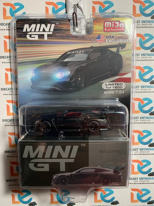 CHASE Mini GT Mijo Exclusive 177 Bentley Continental GT3 Black 1:64