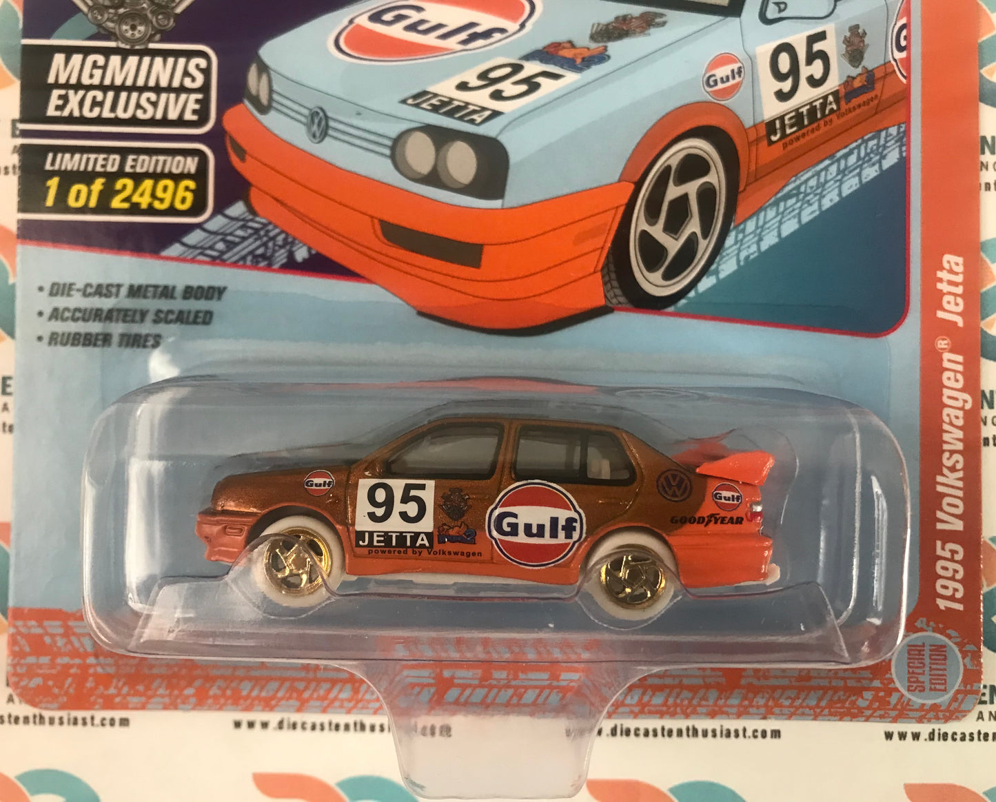 CHASE Racing Champions Exclusives Gulf 1995 Volkswagen Jetta 1:64
