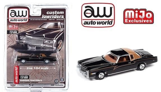 Auto World Custom Lowriders 1975 Cadillac Eldorado Black 1:64